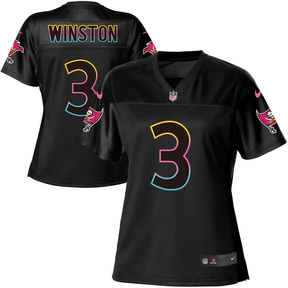 Women's Game Jameis Winston Nike Jersey Black - #3 Fashion NFL Tampa Bay Buccaneers